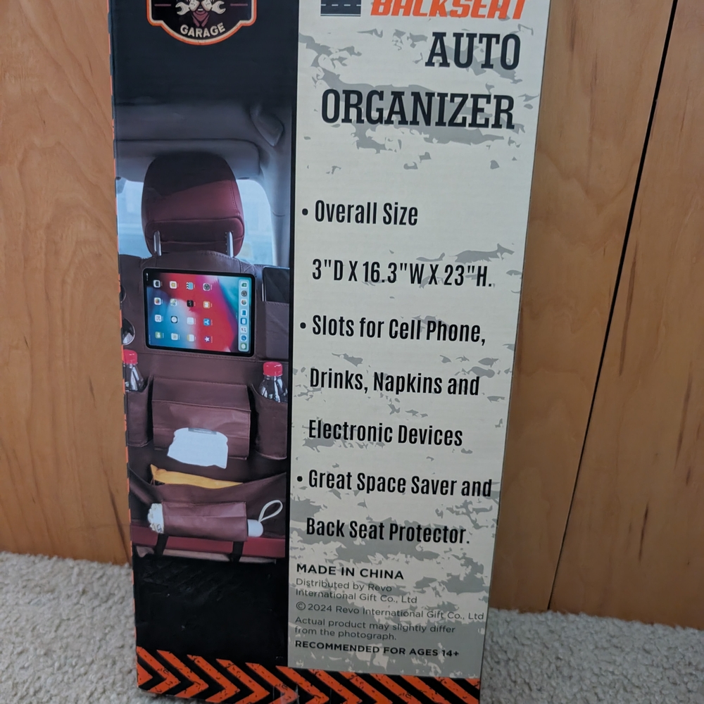 Backseat Auto Organizer with Multiple Slots